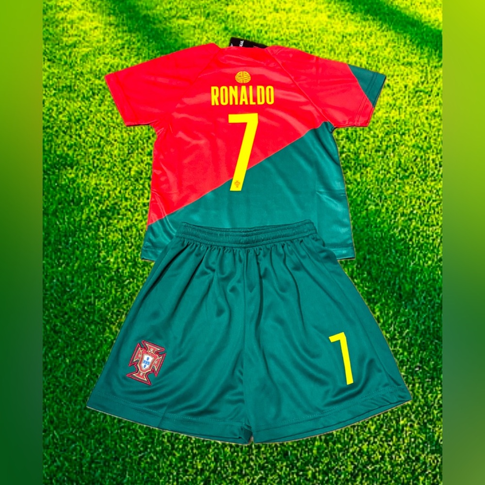 Cristiano Ronaldo Portugal Youth sizes SMALL MEDIUM LARGE XL SOCCER KIT